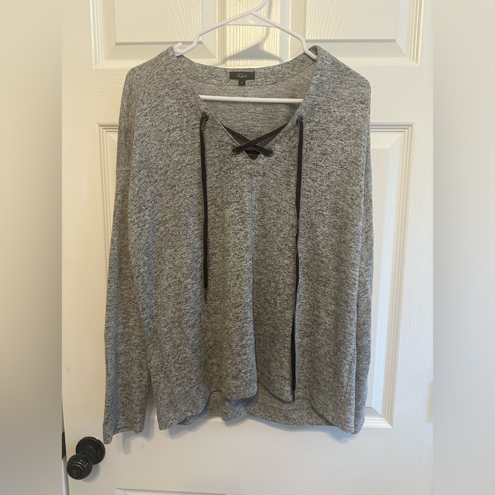 Rails Women’s Leigh Melange Grey Lightweight Pullover Sweater Size Small